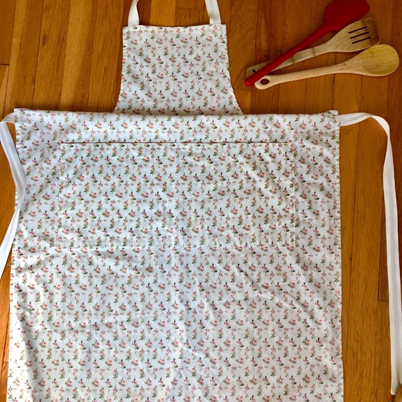 Vintage Laura Ashley Floral Chef's Apron, with Pockets - Picture 9 of 13